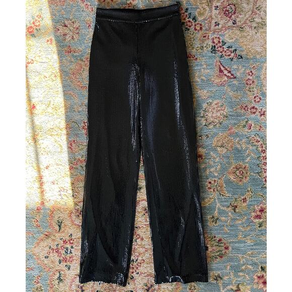 AllSaints Blue Petrol Sequin Leanna Trouser Pants - Picture 7 of 13